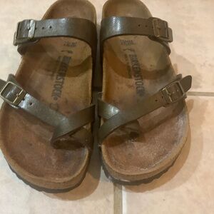 Birkenstock Brown Comfort Sandals with Cork Footbed